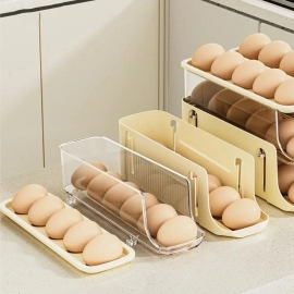 Refrigerator Egg Storage Box Automatic Scrolling Egg Holder Household Large Capacity Kitchen Dedicated Roll Off Egg Storage Rack